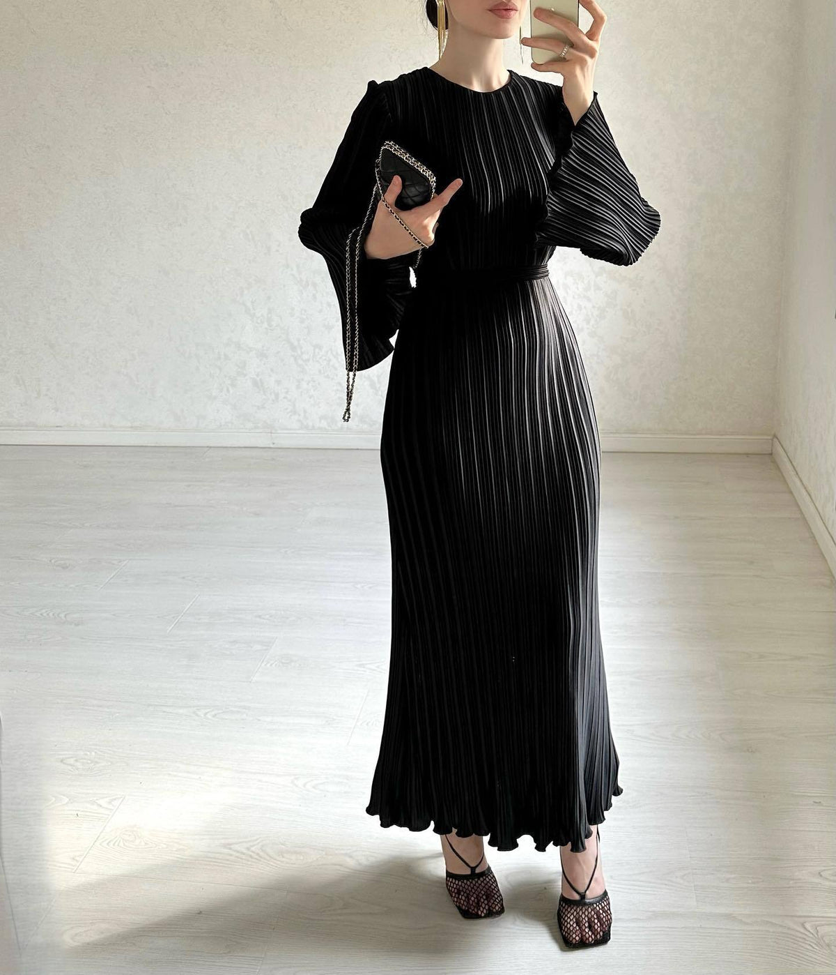 Vestido Plissê Elegance